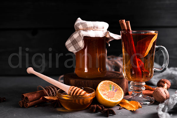 ترکیب معجون عسل و دارچین و لیمو و چای دیجی ایران